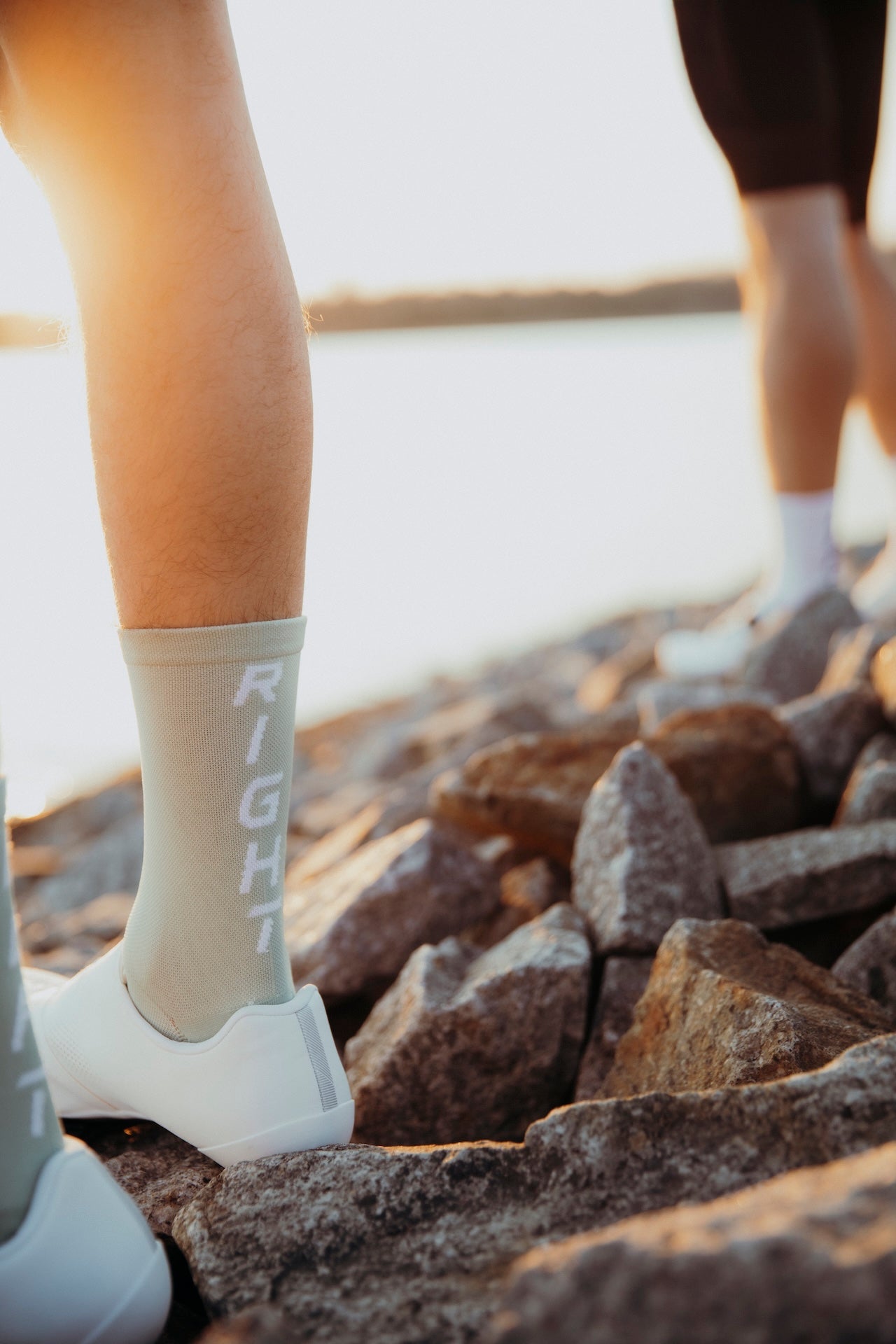 Rennrad Socken "Left/Right“ - Minze