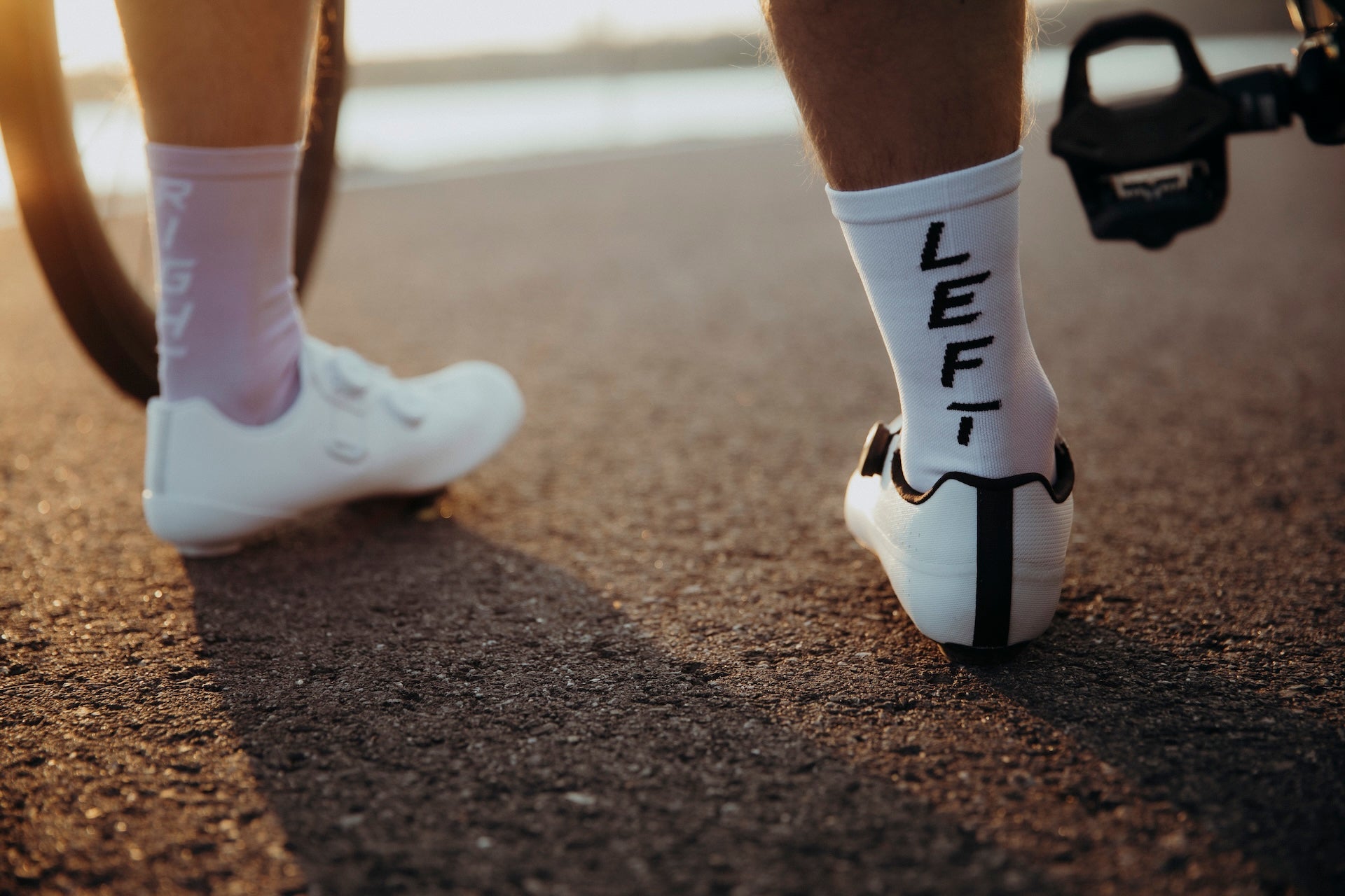 Rennrad Socken "Left/Right“ - Flieder