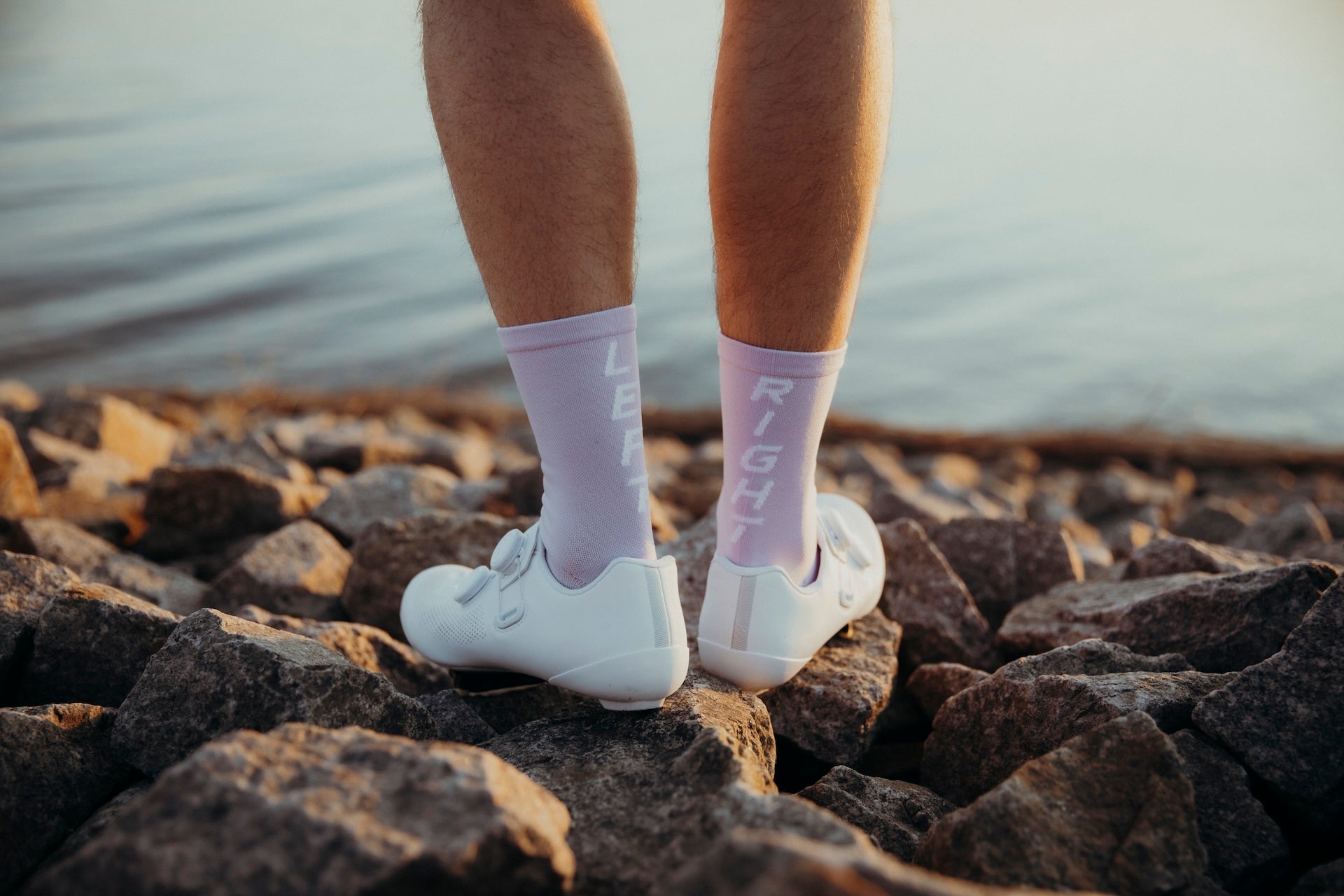 Rennrad Socken "Left/Right“ - Flieder
