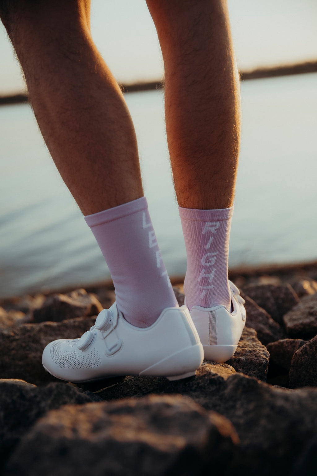 Rennrad Socken "Left/Right“ - Flieder