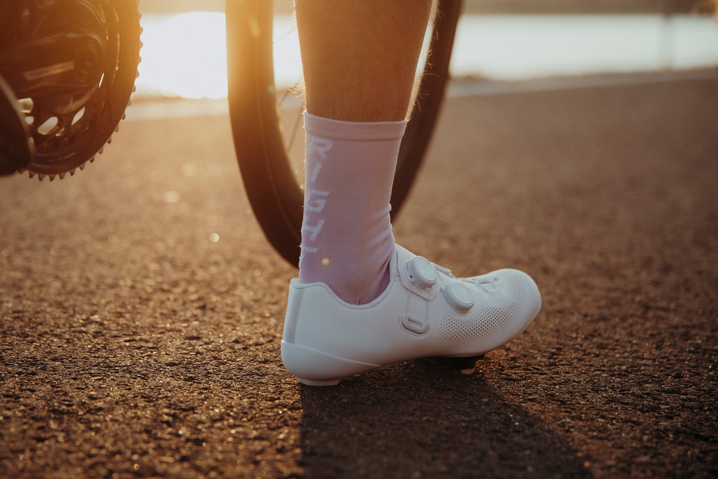 Rennrad Socken "Left/Right“ - Flieder