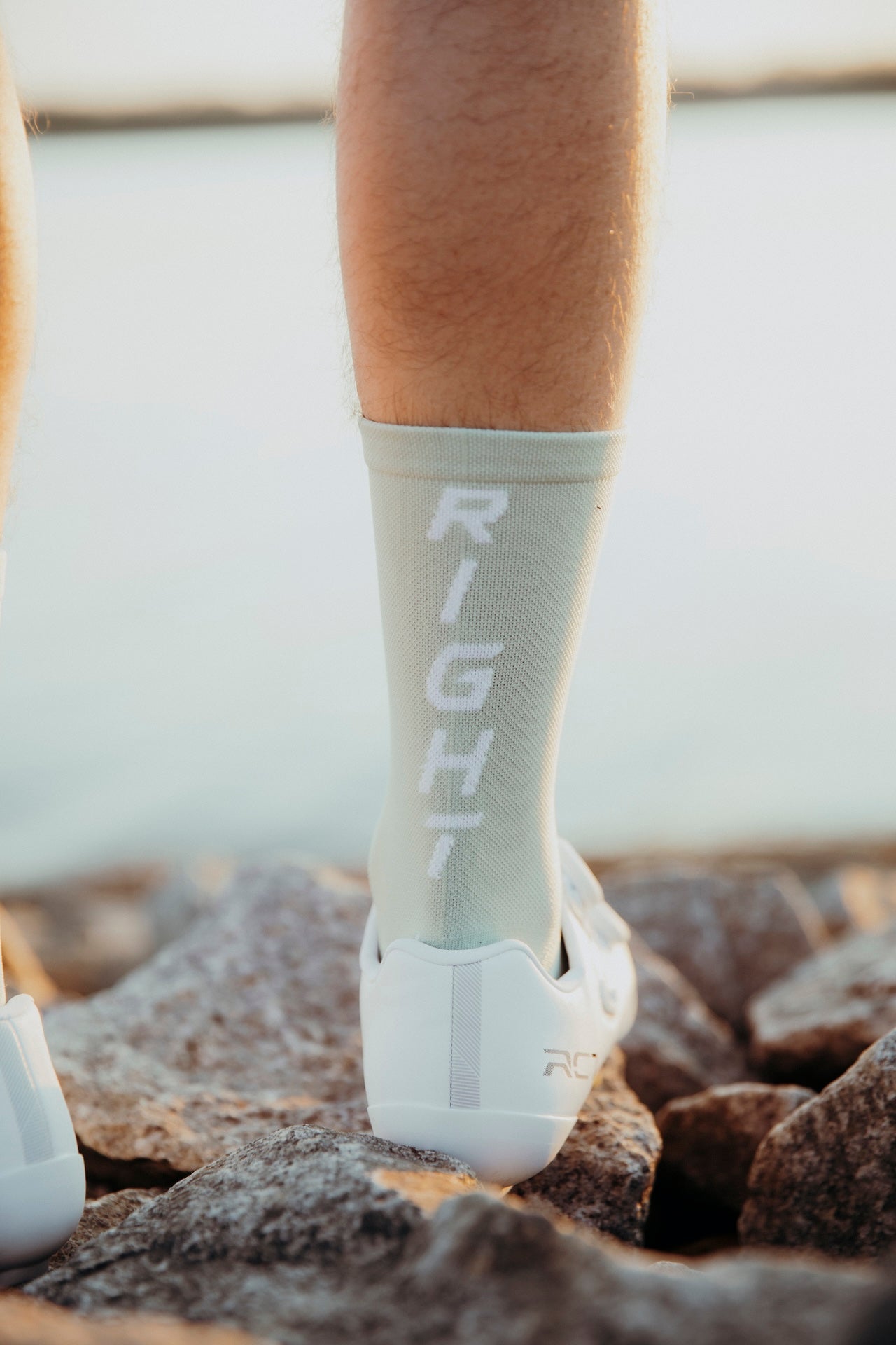 Rennrad Socken "Left/Right“ - Minze